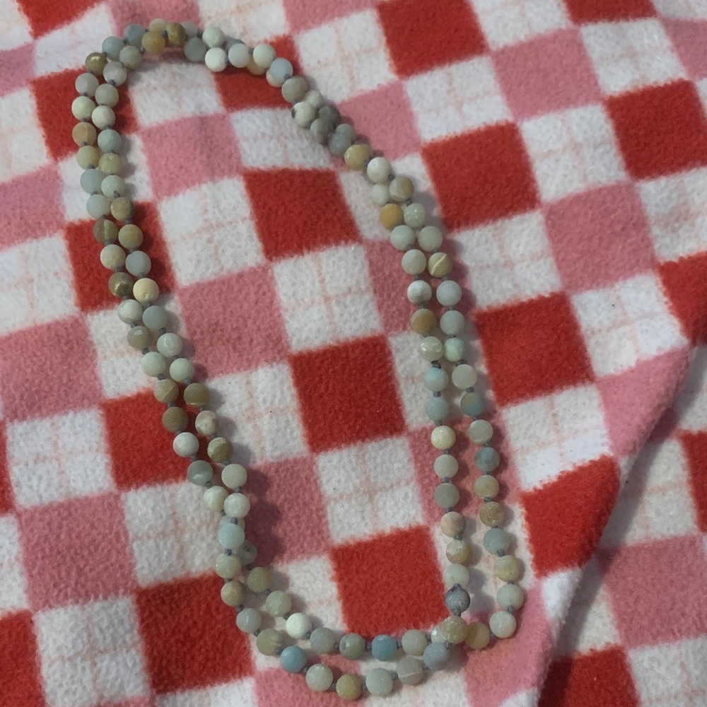 Matte Rainbow Amazonite Stone Necklace
